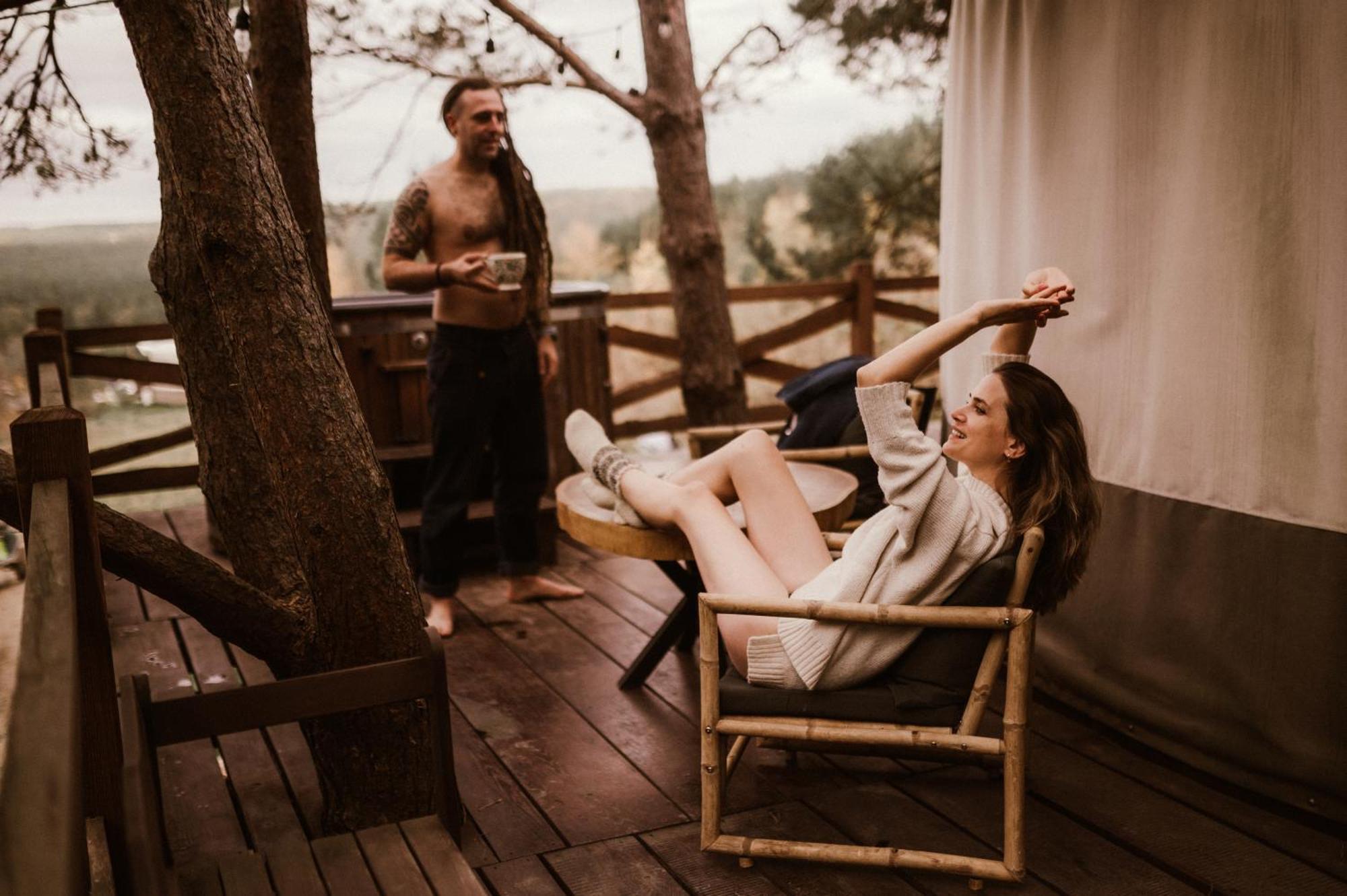 Jurty Z Widokiem, Prywatna Balia- Dzikolas Glamping Krasnobrod Luaran gambar